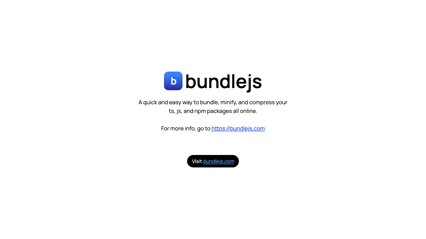 Bundlejs Screenshot