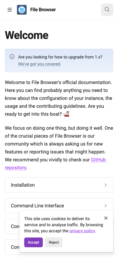 Filebrowser Celular