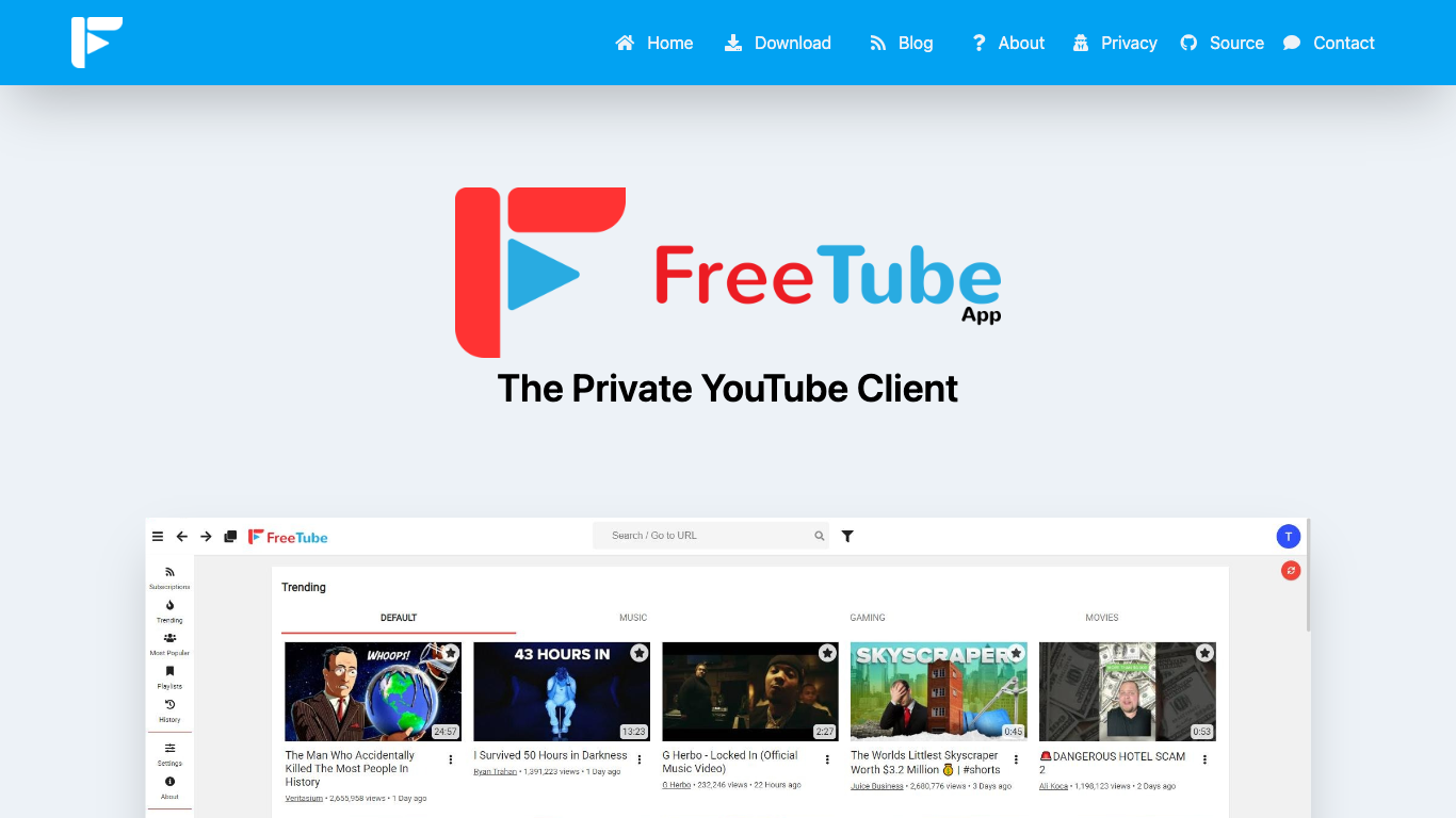 Freetube Screenshot