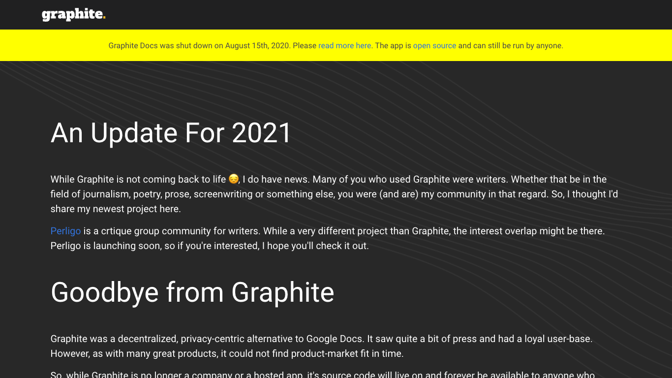 Graphite Docs Screenshot