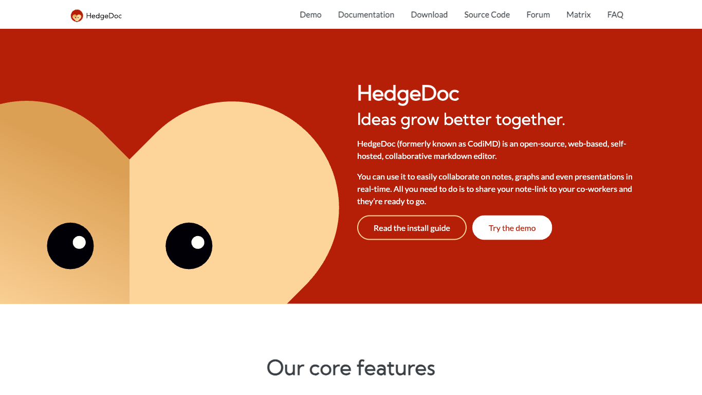 Hedgedoc Screenshot