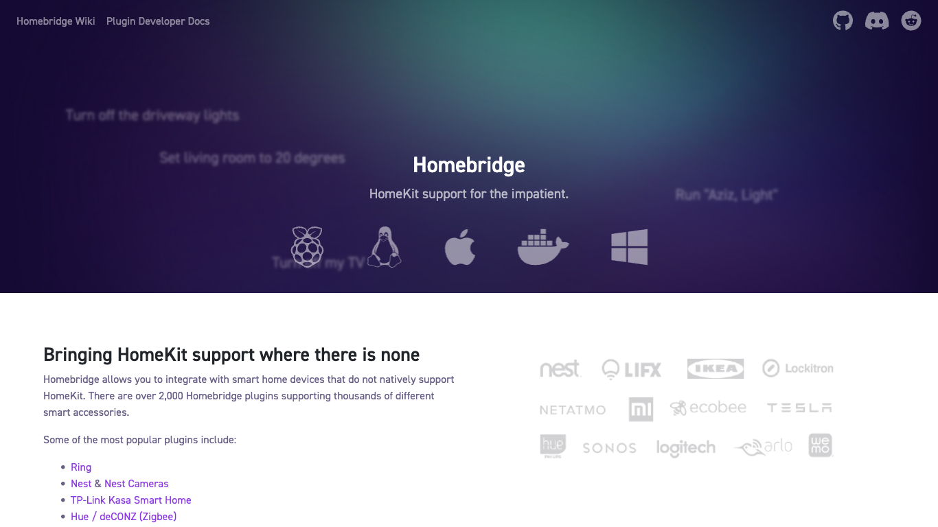 Homebridge Screenshot