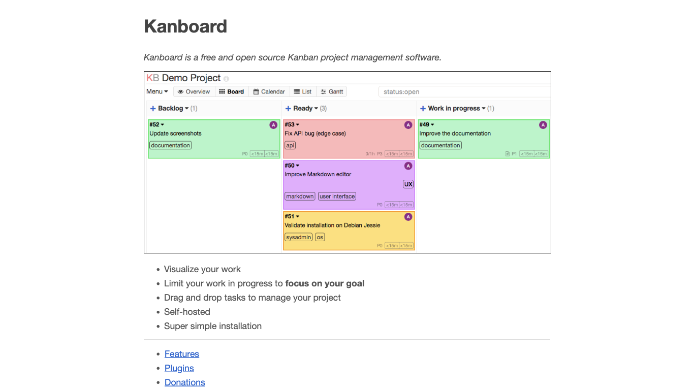 Kanboard Screenshot