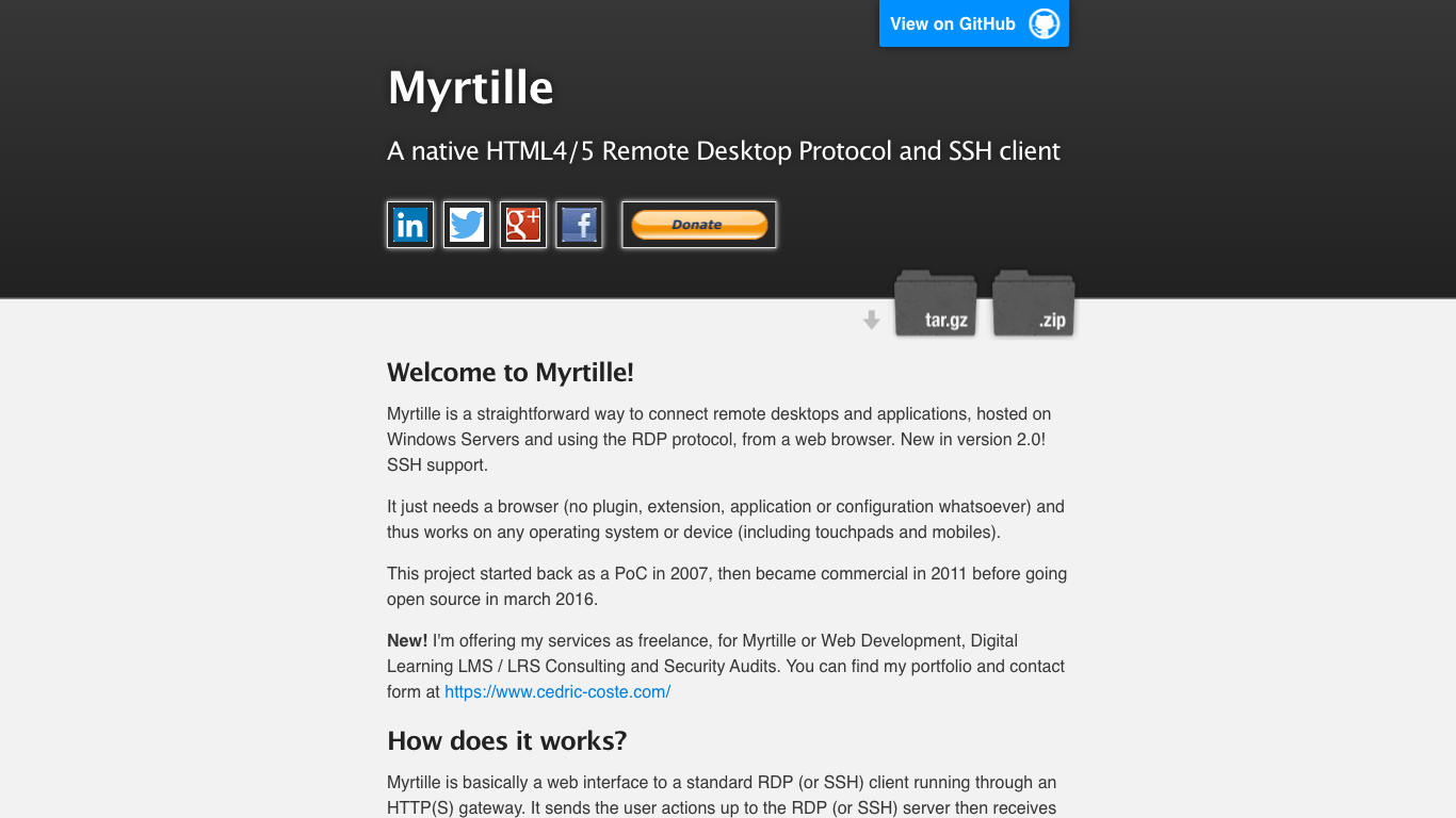 Myrtille Screenshot