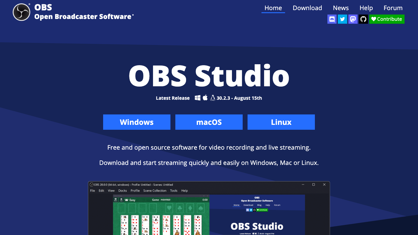 Obs Studio Screenshot