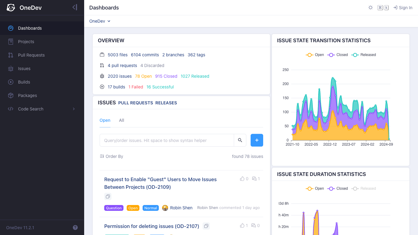 Onedev Screenshot