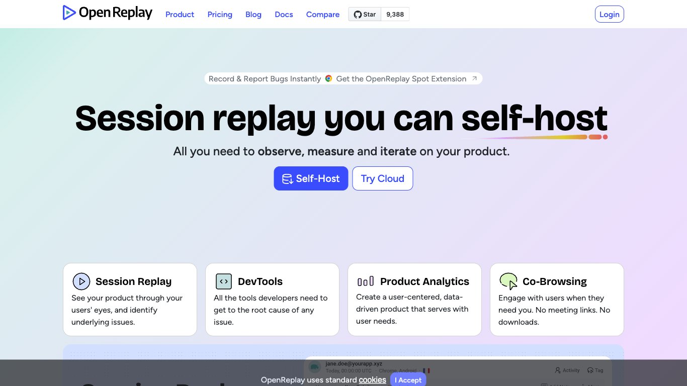 Openreplay Screenshot