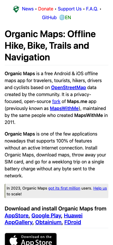 Organic Maps Celular