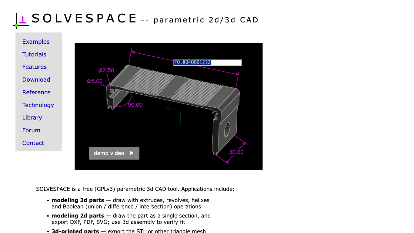 Solvespace Screenshot