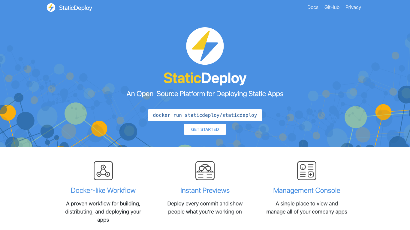 Staticdeploy Screenshot